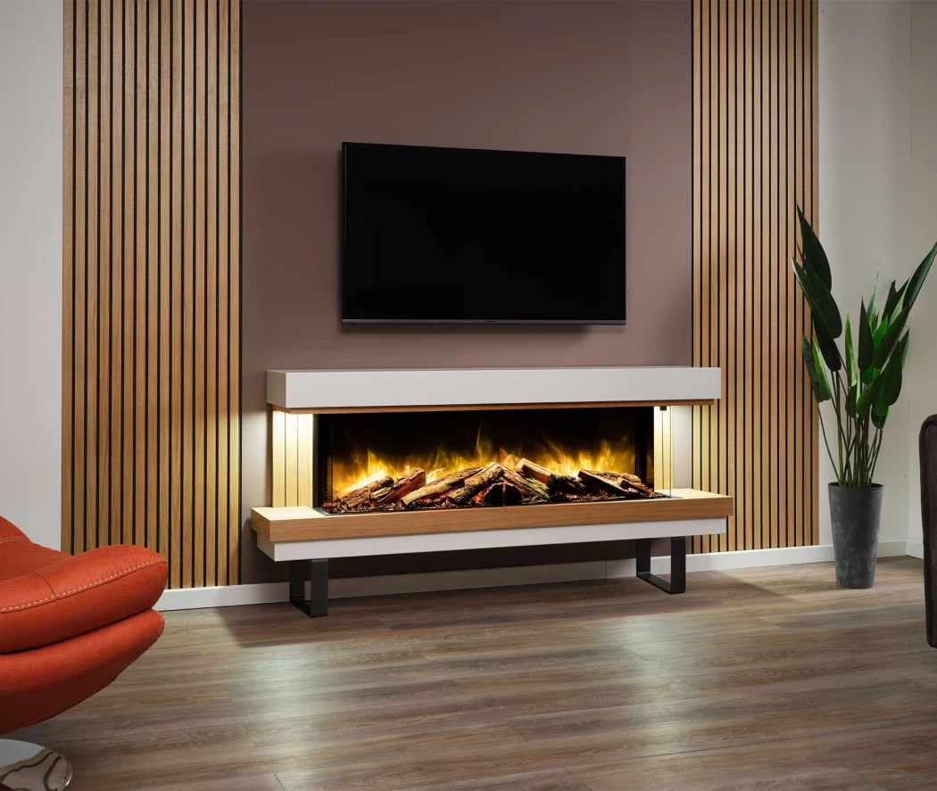 Elara 1300 | Flamerite Fires | Floating | Weiß