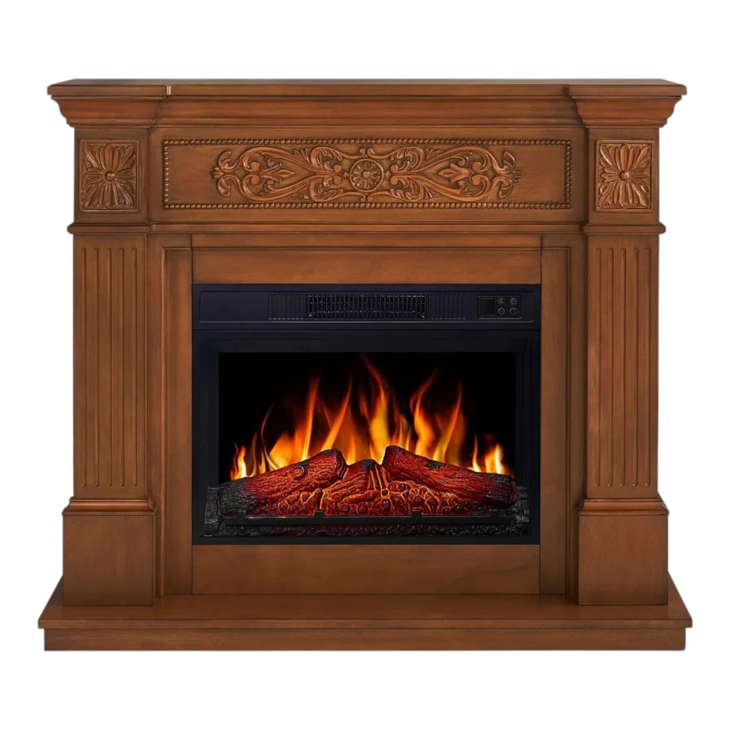 ArtiFlame Toscana – Eichen Elektro-Kaminset | Freistehender Kamin | Wählen Sie AF23S oder AF23BS | 1,8 kW, Thermostat