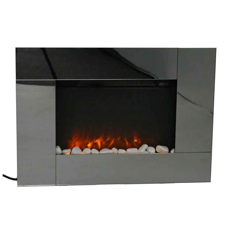 Günstiger schwarzer elektrischer Kamin für Wand | | Elektro Wandkamin | Spejl