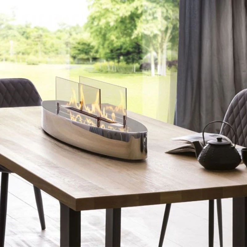 Moderner Bioethanol Tischkamin von ebios-fire - Elipse Base