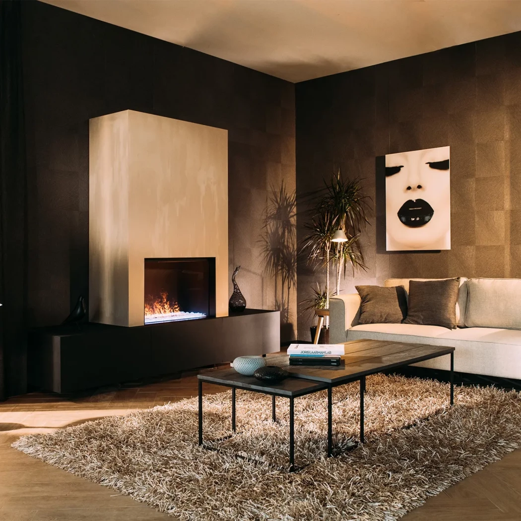 e-Matrix Mood 800/500 I - Wasserdampf Kamin | Faber Dimplex | Wasserdampf Einbaukamin mit Frontöffnung | Schwarz
