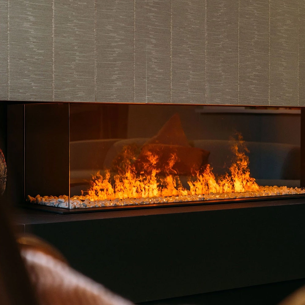 e-Matrix Linear 1300/400 II - Wasserdampf Kamin | Faber Dimplex | Wasserdampf Tunnel Einbaukamin | Schwarz