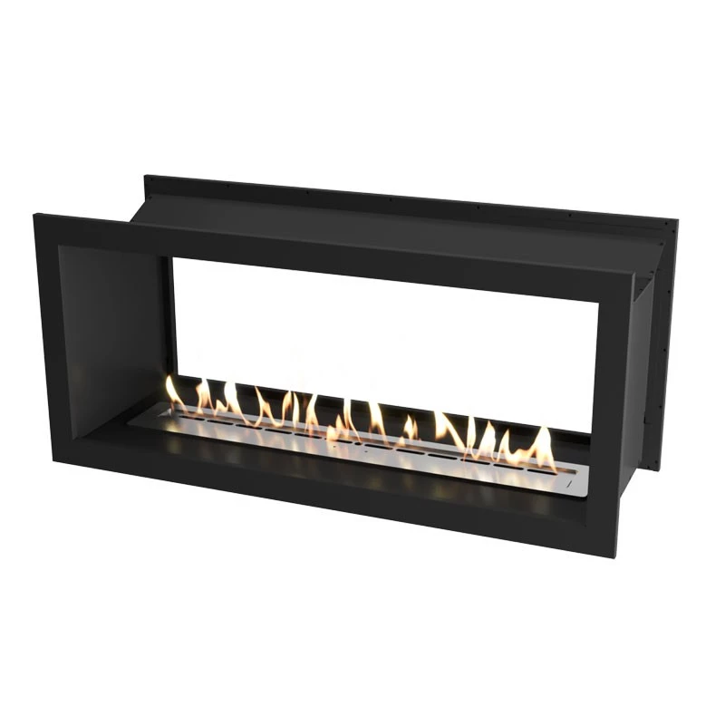 Icon Slimline Firebox SFBDS1350 Schwarz | Icon Fires | Ethanol Tunnel Einbaukamin | Schwarz