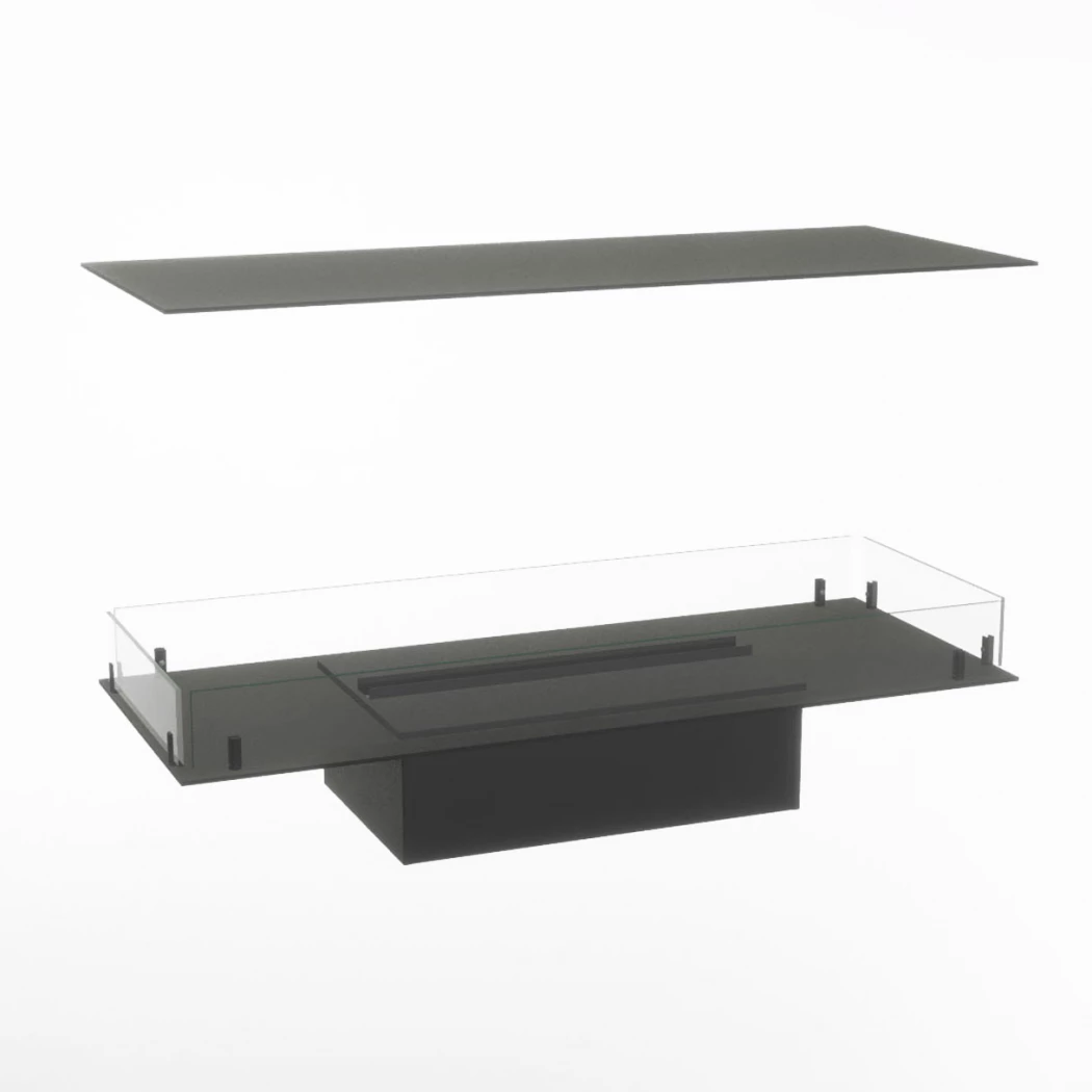 Foco Myst Four 1000 | Foco | 4-sided Opti-myst Fireplace | Schwarz