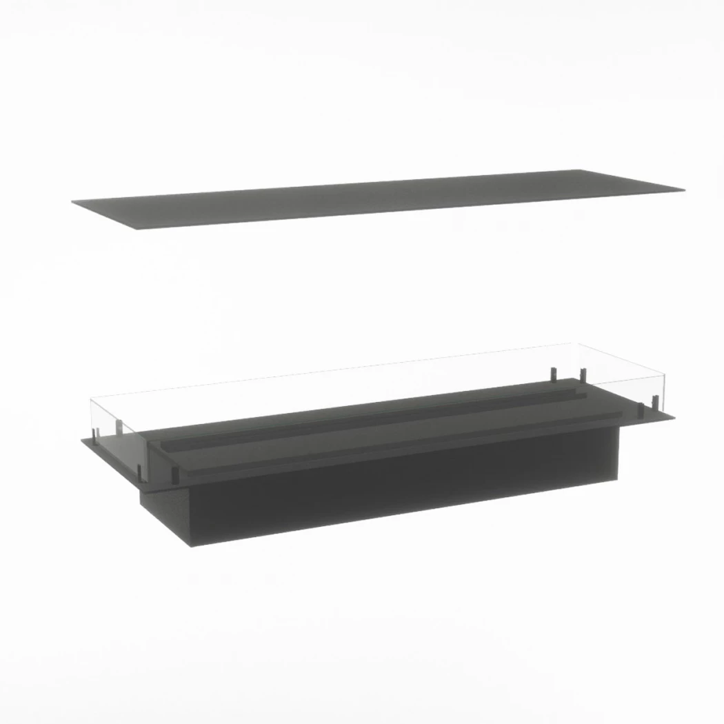 Foco Myst Four 1200 | Foco | 4-sided Opti-myst Fireplace | Schwarz