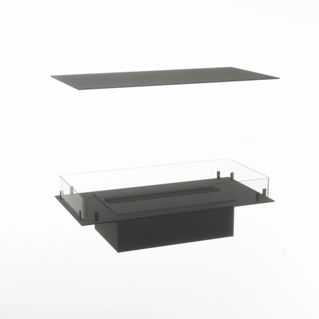 Foco Myst Four 800 | Foco | 4-sided Opti-myst Fireplace | Schwarz