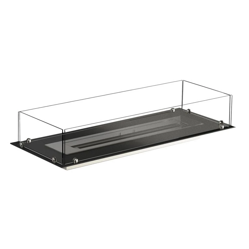 Foco Free 1000 | Foco | 4-sided built-in bioethanol fireplace | Schwarz