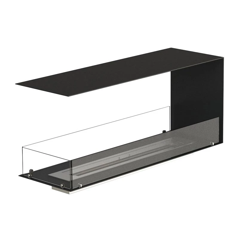 Foco Room Divider 1200 - Dreiseitiger Bioethanol Einbaukamin 120 cm - Einfache Installation - Kein Schornstein oder Elektrizität nötig