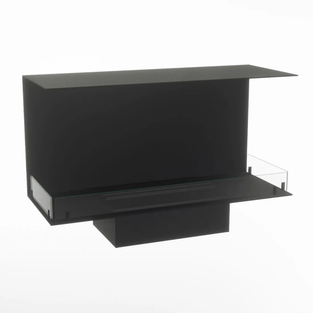 Foco Myst Three 1000 | Foco | 3-seitiger Wasserdampf Einbaukamin | Schwarz