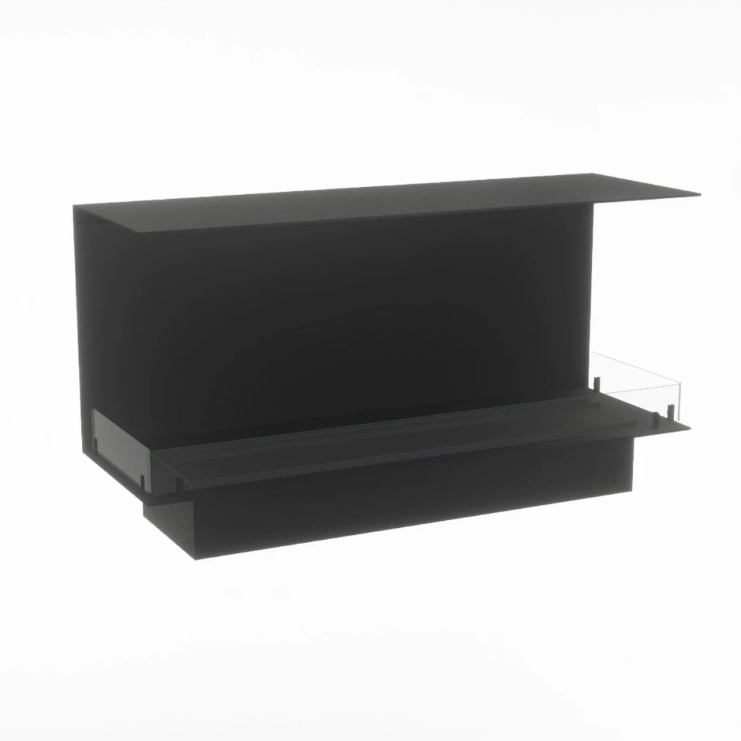Foco Myst Three 1200 | Foco | 3-seitiger Wasserdampf Einbaukamin | Schwarz
