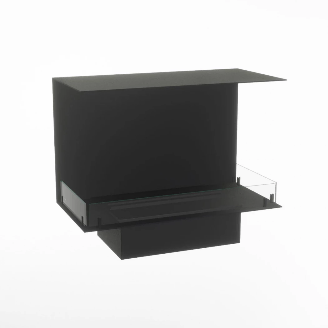 Foco Myst Three 800 | Foco | 3-seitiger Wasserdampf Einbaukamin | Schwarz