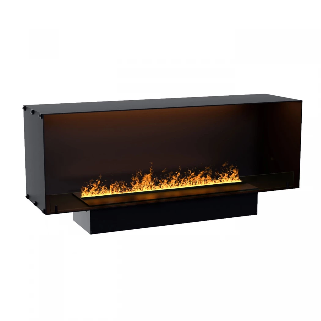 Foco One 1500 TV Wasserdampf Kamin | Foco | Wasserdampf Einbaukamin mit Frontöffnung | Schwarz