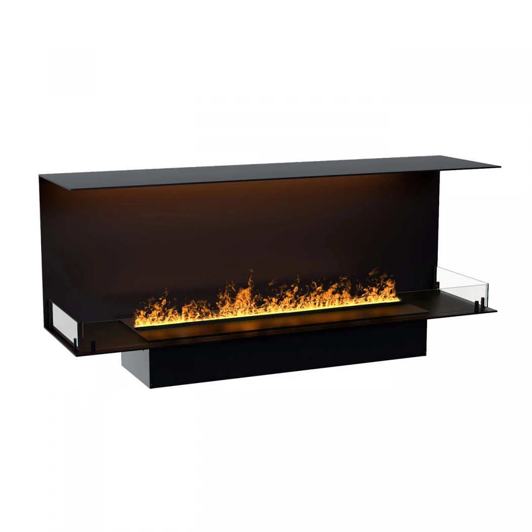 Foco Myst Three 1500 | Foco | 3-seitiger Wasserdampf Einbaukamin | Schwarz