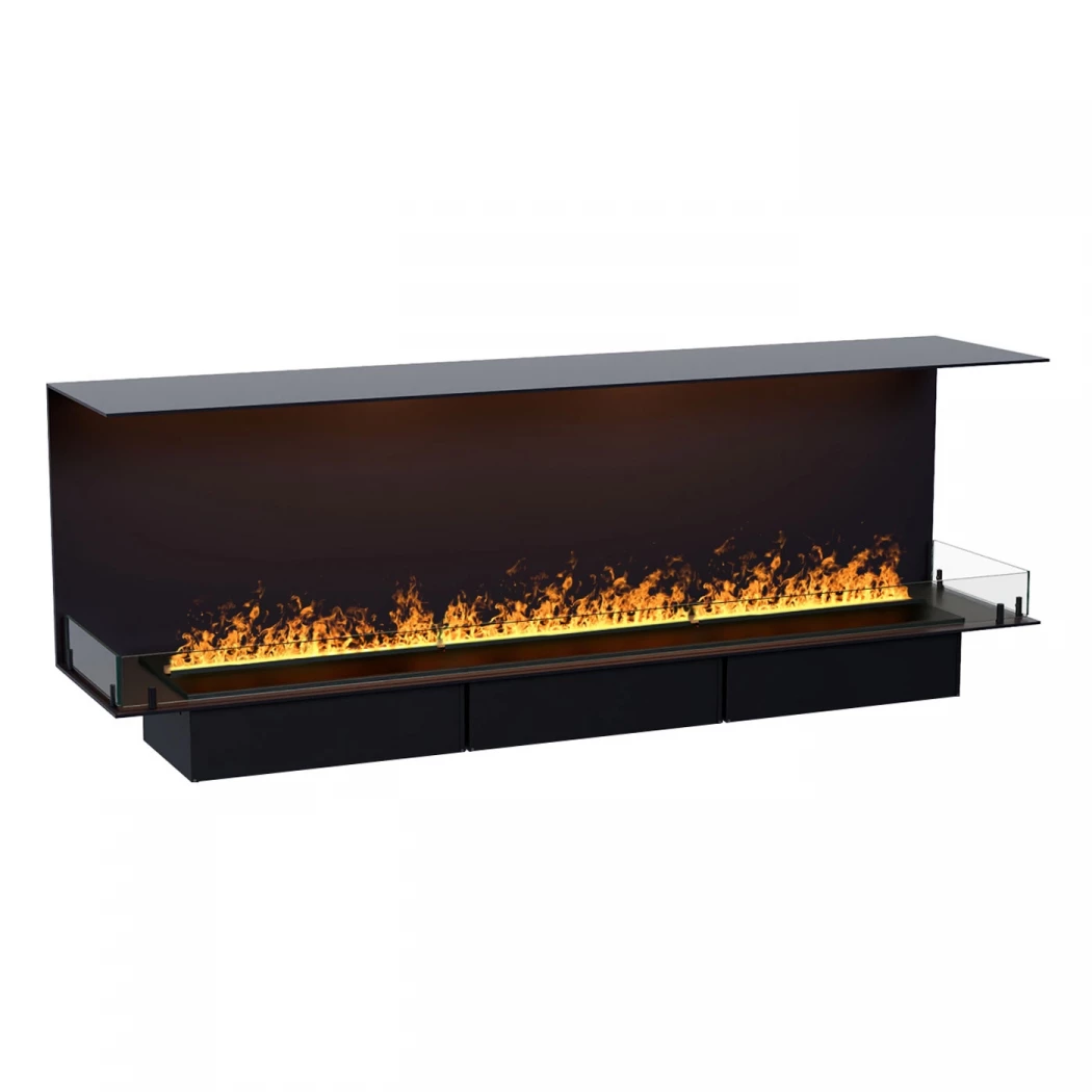 Foco Myst Tree 1800 | Foco | 3-seitiger Wasserdampf Einbaukamin | Schwarz