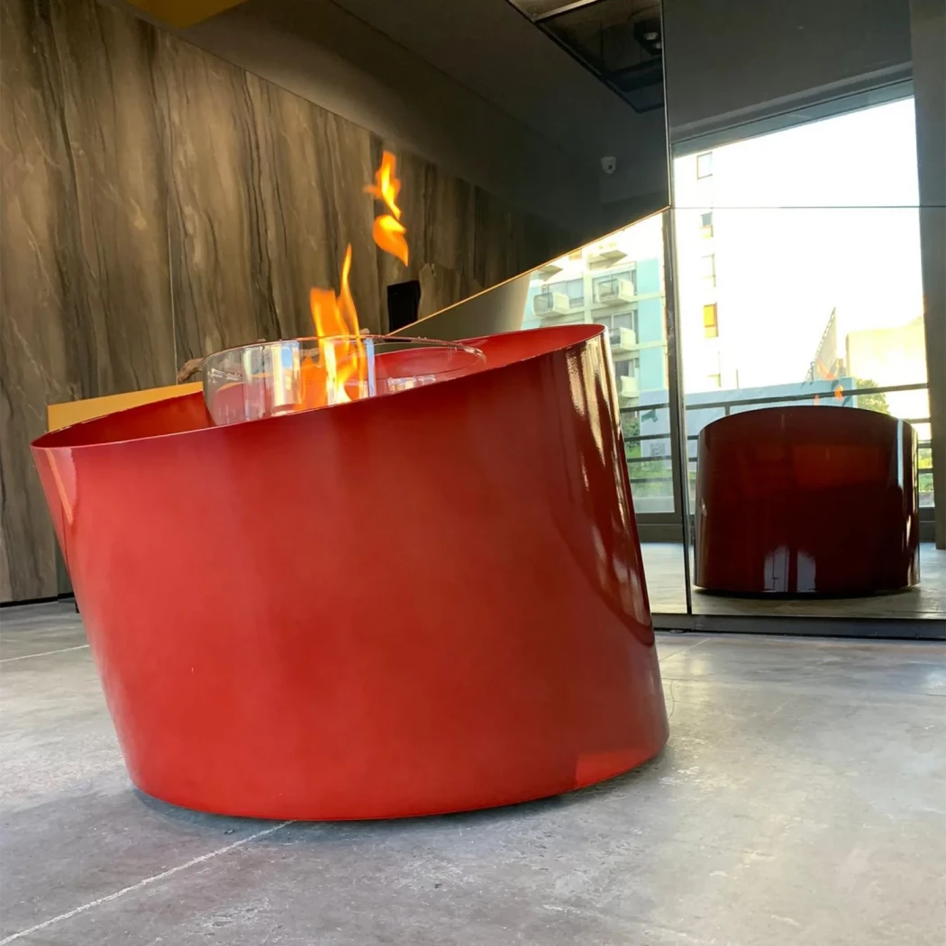 Contour - Bronze | GlammFire | Freistehender Ethanol Kamin | Bronze
