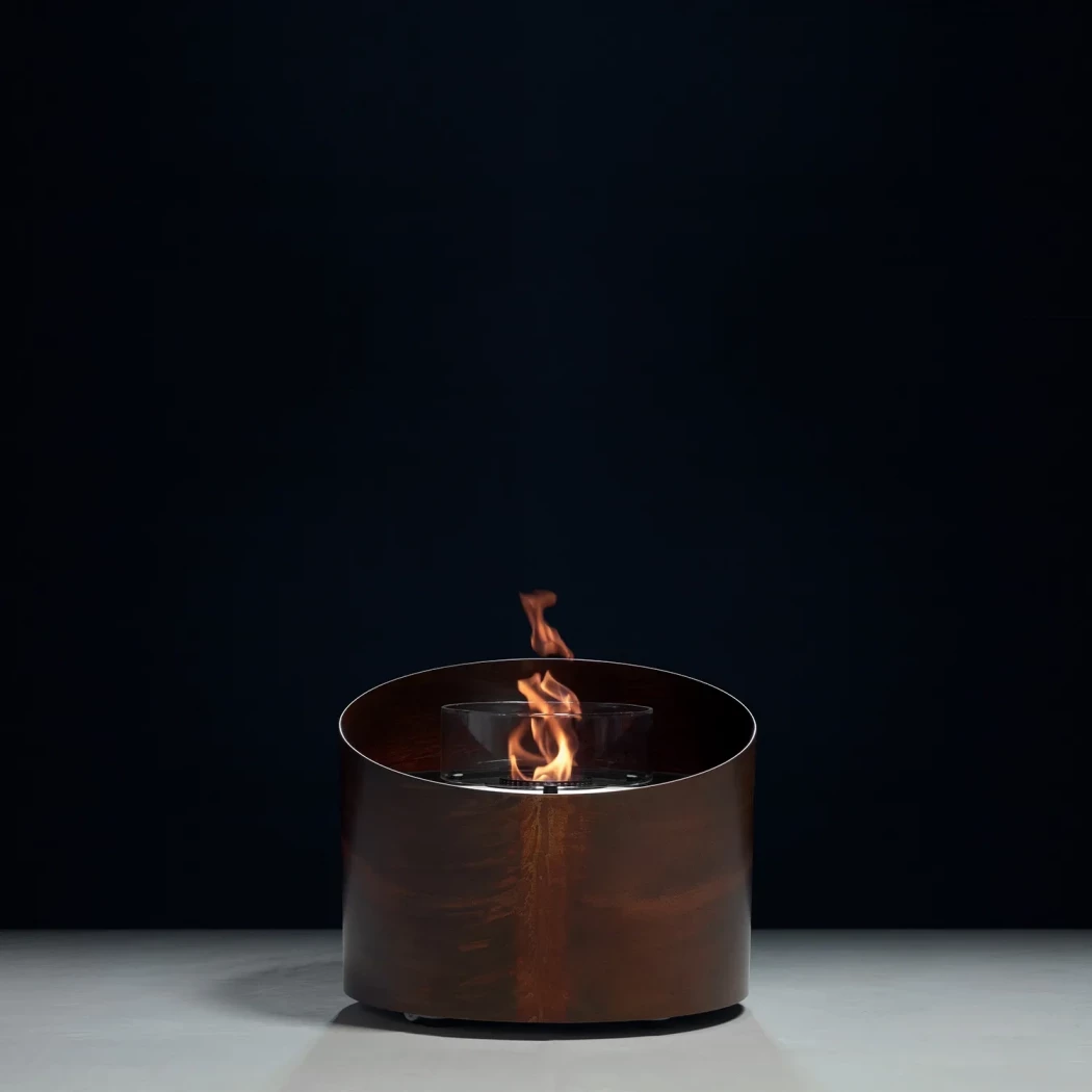Contour - Cortenstahl | GlammFire | Freistehender Ethanol Kamin | Rust