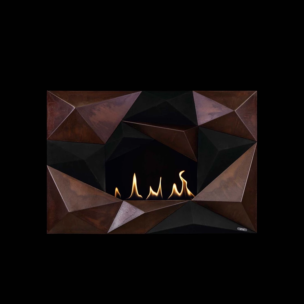 Crystal – Corten Rost | GlammFire | Bioethanol Wandkamin | Corten (Rost)