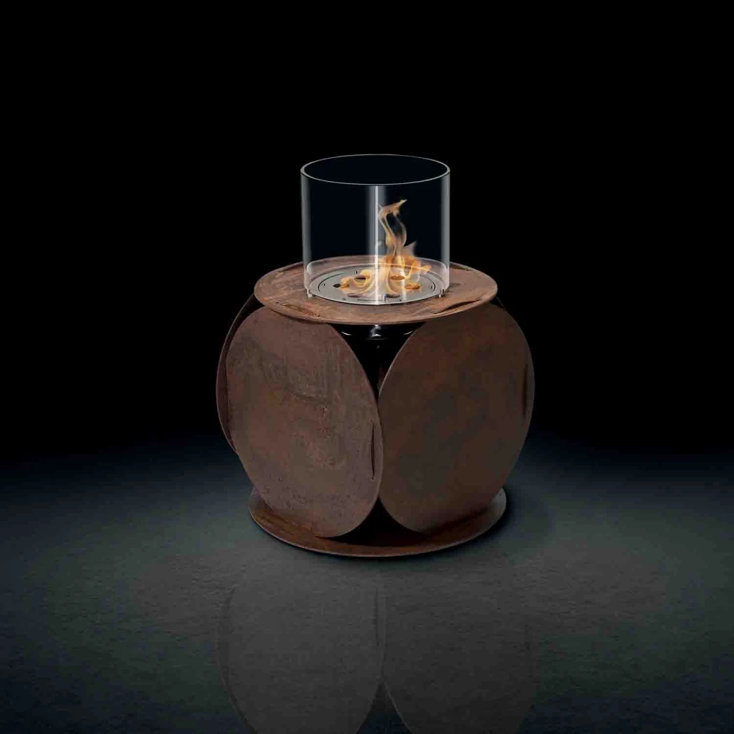 Lira – Corten Rost | GlammFire | Freistehender Ethanol Kamin | Corten (Rost)