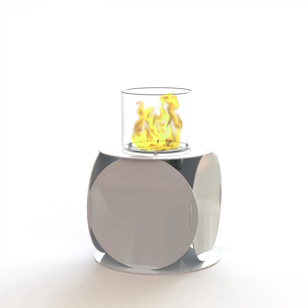 Lira – Weiß | GlammFire | Freistehender Ethanol Kamin | Weiß