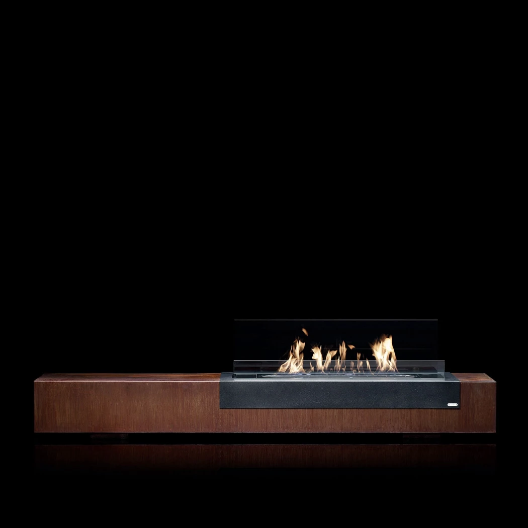 Loft – Corten Rost | GlammFire | Freistehender Ethanol Kamin | Corten (Rost)