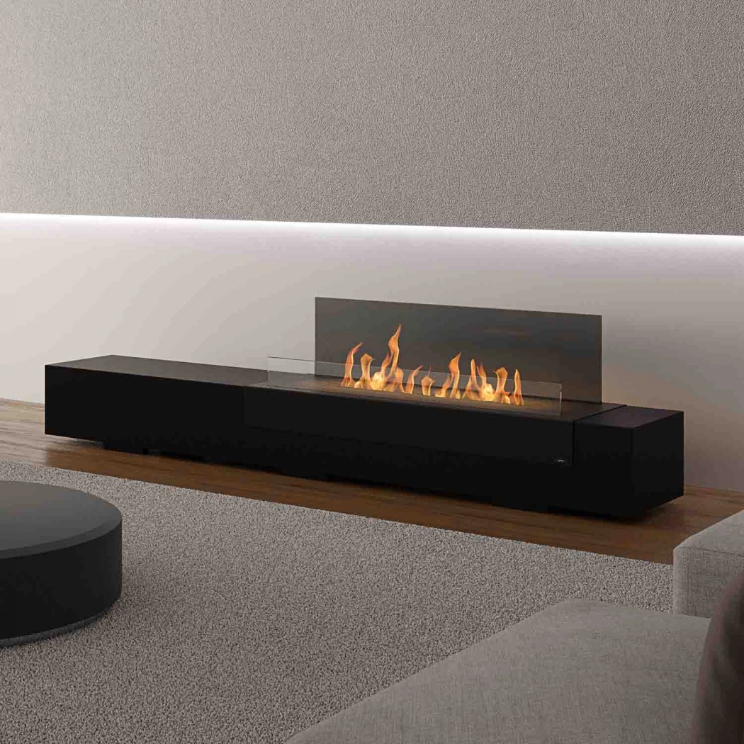 Loft – Schwarz | GlammFire | Freistehender Ethanol Kamin | Schwarz