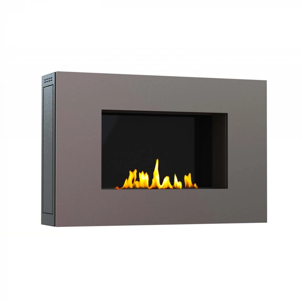 Mito Small – Gebürsteter Stahl | GlammFire | Bioethanol Wandkamin | Gebürsteter Stahl