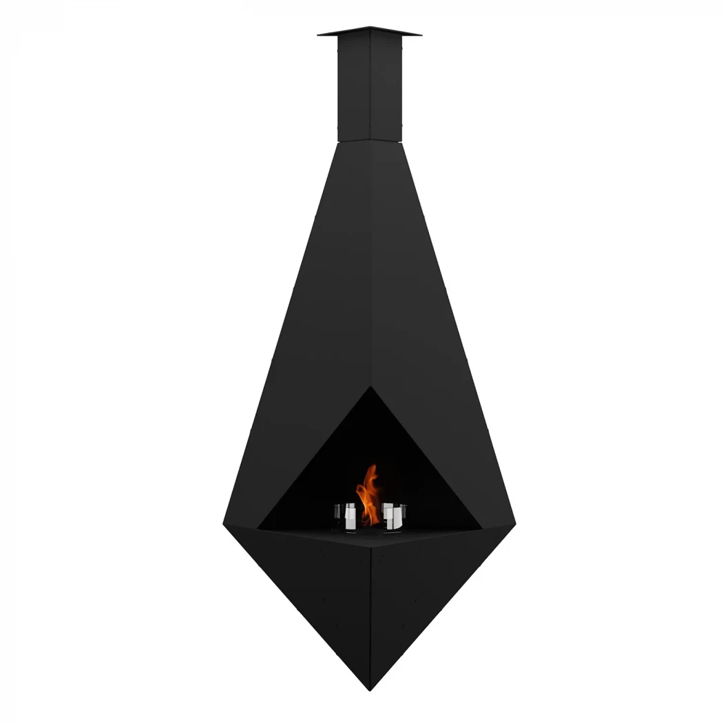 Pythagoras - Schwarz Titan | GlammFire | Ethanol Hängekamin | Schwarz