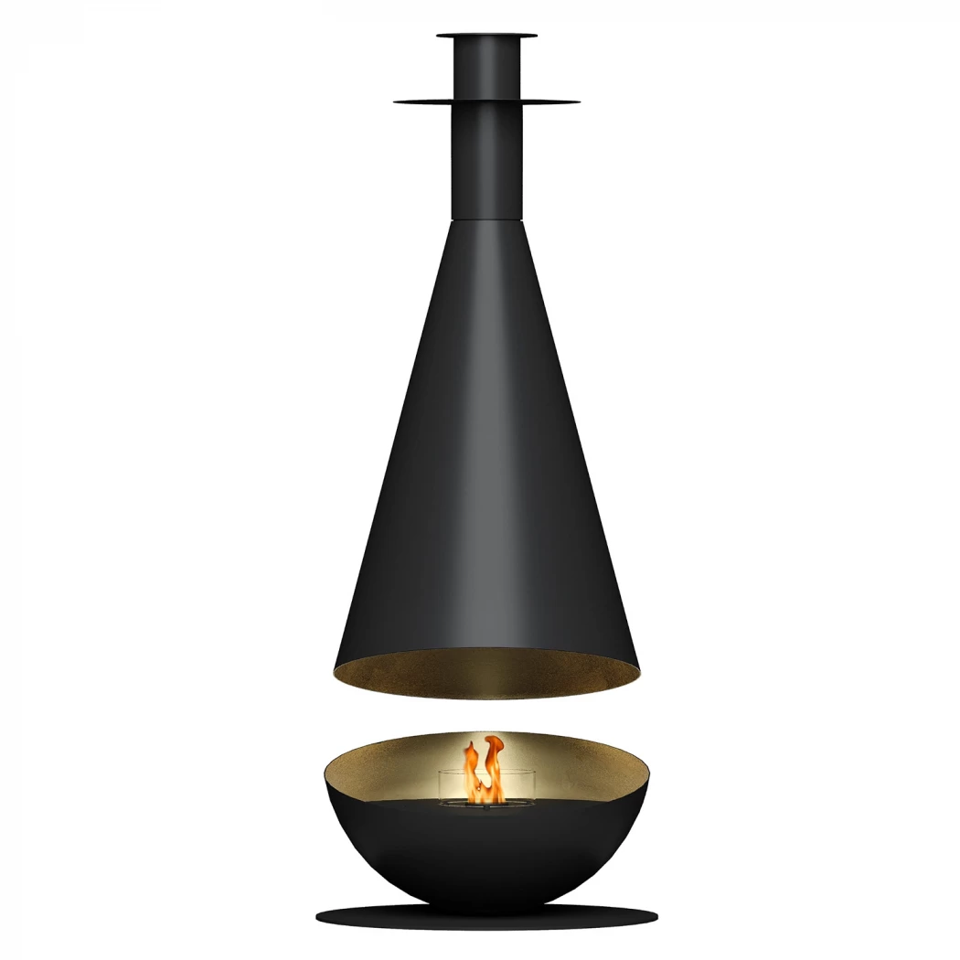 Thales - Schwarz | GlammFire | Ethanol Hängekamin | Schwarz