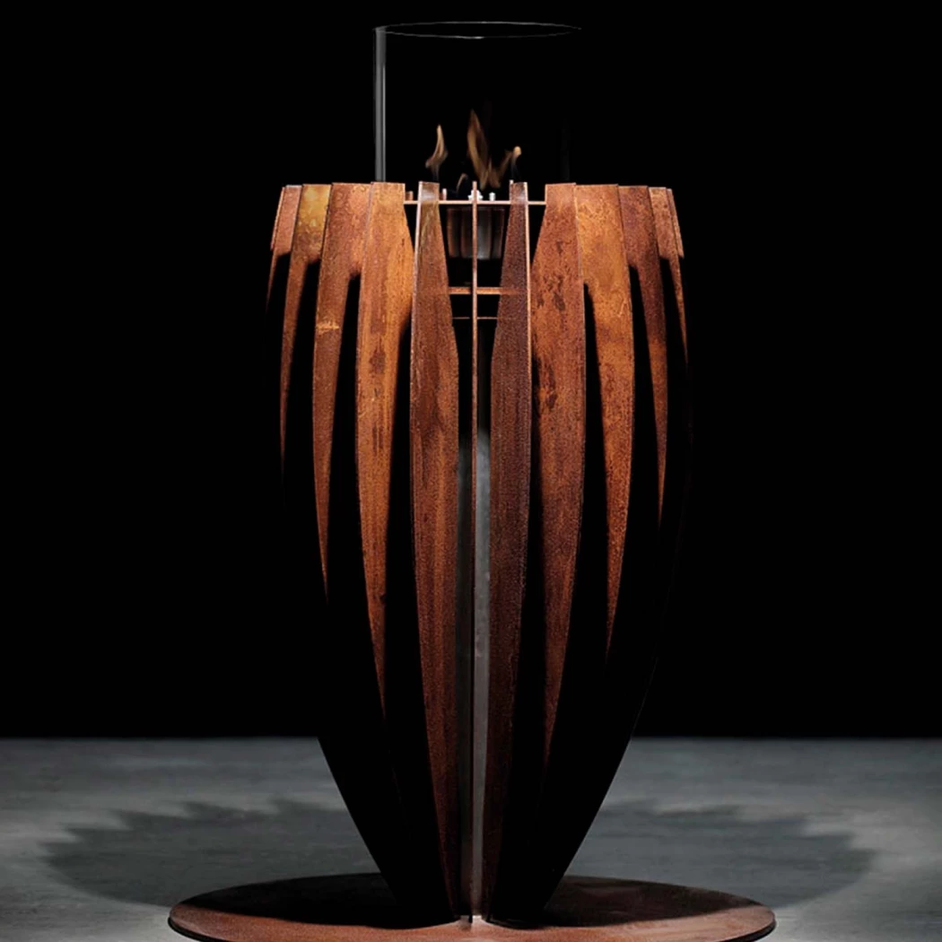 Tuli – Corten Rost | GlammFire | Freistehender Ethanol Kamin | Corten (Rost)
