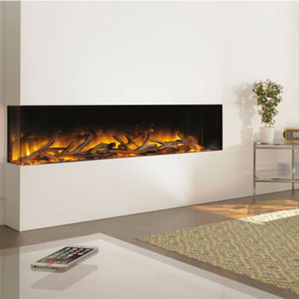 Glazer 1500 - Elektrischer Einbaukamin | Flamerite Fires | Elektro Tunnel Einbaukamin | Schwarz
