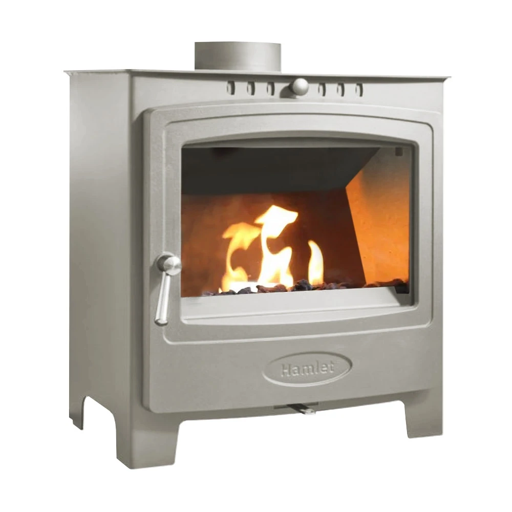 Hamlet Solution 5 Widescreen Pepple Grau | Arada | Freistehender Ethanol Kamin | Grau