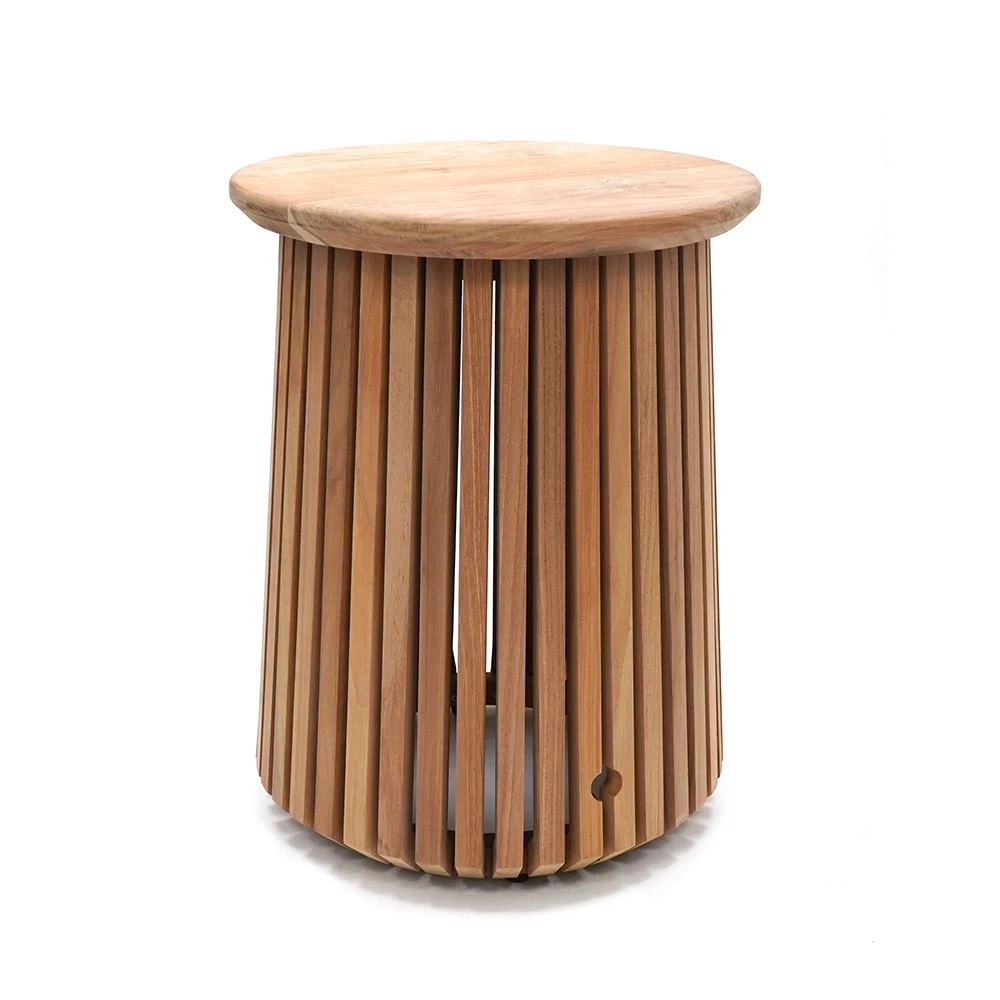 Enclosure Lagune Teak Gasflaschenabdeckung von Happy Cocooning – Massives Teakholz 42,5cm Outdoor-Gastankaufbewahrung