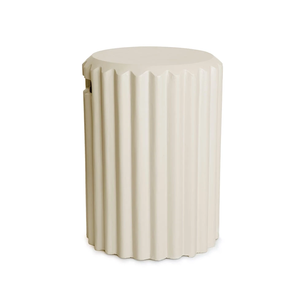 Enclosure Rib Austern Beige Gasflaschenabdeckung von Happy Cocooning – Gerippte Verbundstoff 41cm Outdoor-Gasflaschenlagerung