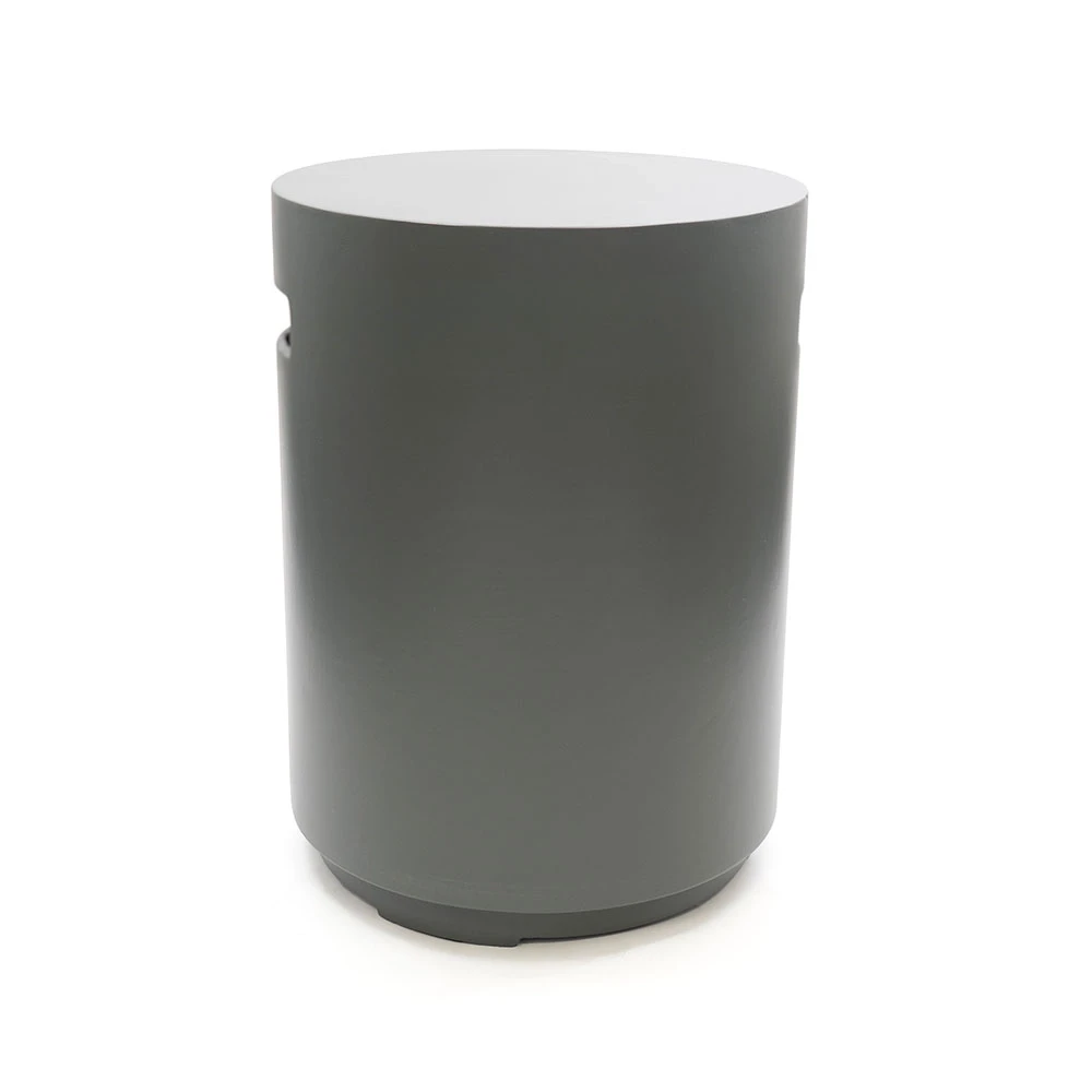Enclosure Runde Smokey Anthracite Gasflaschenabdeckung von Happy Cocooning – Komposit 40,5 cm Outdoor-Gastanklagerung