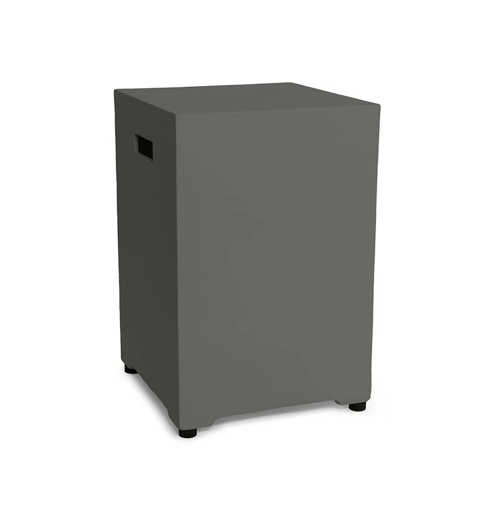 Enclosure Quadrat Smokey Anthrazit Gasflaschenabdeckung von Happy Cocooning – Verbund 40,5 cm Outdoor-Gastanklagerung