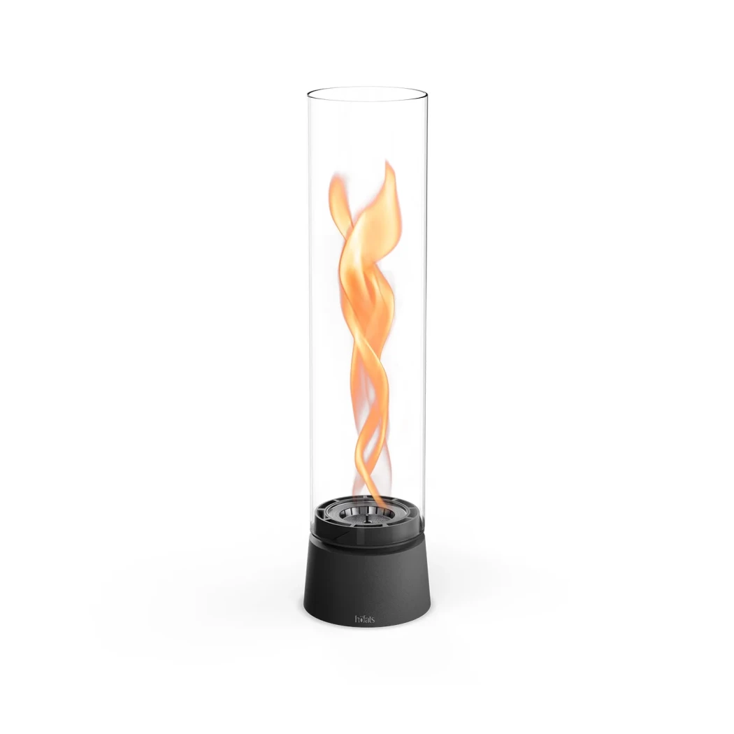 Höfats SPIN Air 1200 - Matt Schwarz Tischkamin – Rotierende Flammen und Elegantes Design, Ideal für Große Räume