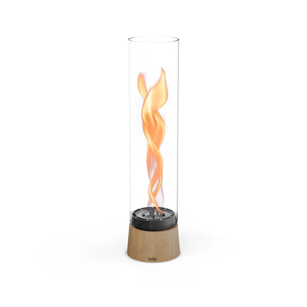 Höfats SPIN Air 1200 - Tischkamin aus Eichenholz – Rotierende Flamme und Elegantes Design, Ideal für Große Räume