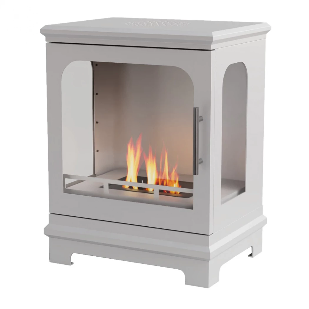 ScandiFlames Honolulu Weiß - Freistehender Bioethanol-Kaminofen - 5 Stunden Brenndauer - 1,6 kW Heizleistung