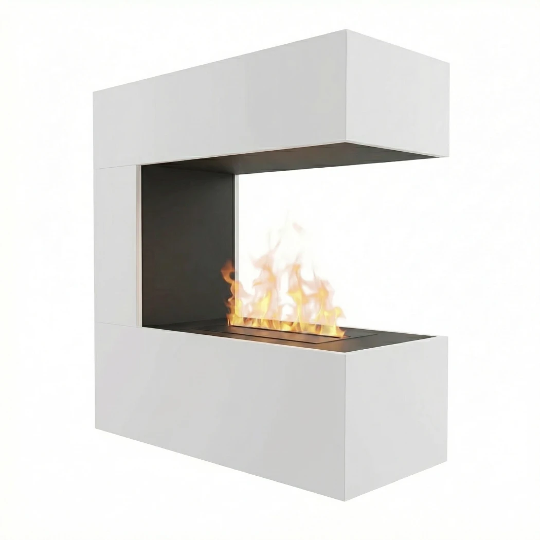 Schiller Wall Weiß - OMC 400 | Wandmontierter Wasserdampfkamin von Glow Fire – Realistische Flamme, Keine Wärme