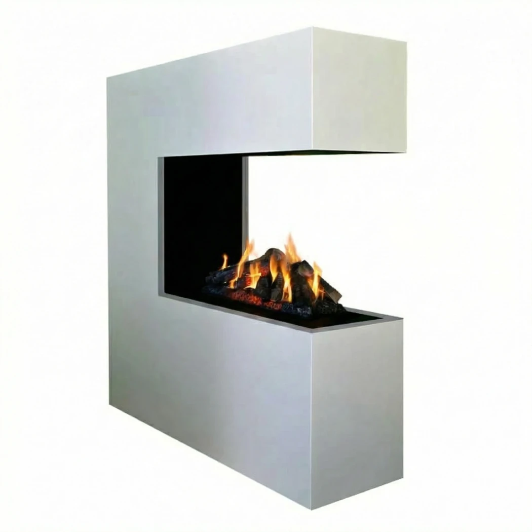 Glow Fire Schiller White - OMC 600 | Freistehender Wasserdampfkamin – 120 cm x 120 cm x 38 cm