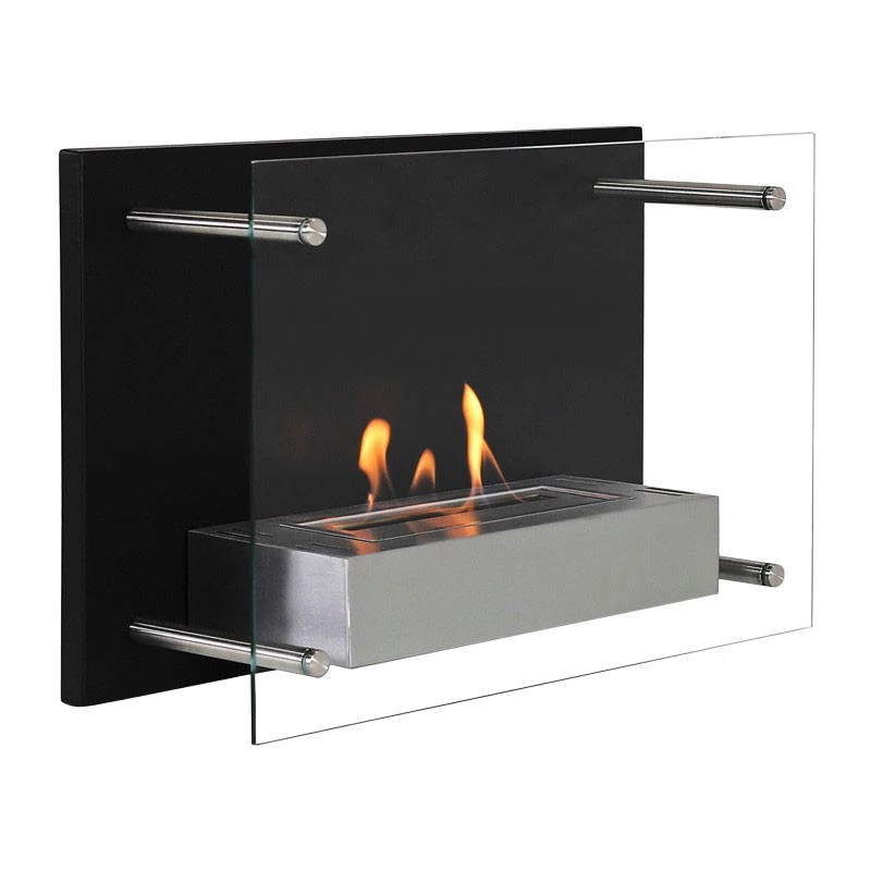 ScandiFlames Nevada - Bioethanol-Kamin zur Wandmontage - große Glasfront