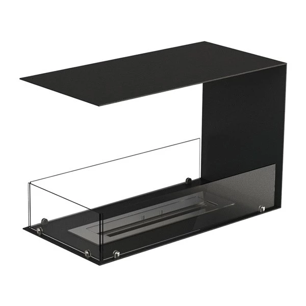 Foco Room Divider 800 - Raumteiler Bioethanol-Kamin - Einbaukamin 80 cm breit - mit Glasscheiben