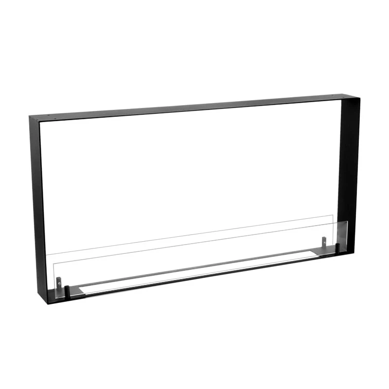 Foco Two 1000 Ultra Slim 2-seitiger Bio-Einbaukamin - Tiefe: 10 cm - Aus pulverbeschichtetem Edelstahl