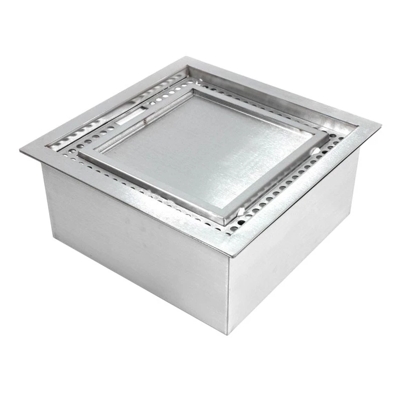 Quadratischer Ethanol Brenner - 5 Liter | ScandiFlames | Manueller Bioethanol Brenner | Stahl