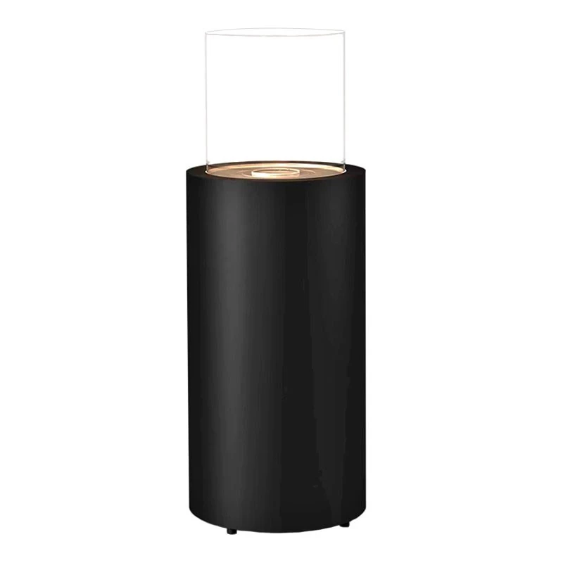 Planika Totem im offenen Design | Planika Fires | Freistehender Ethanol Kamin für den Außenbereich | Schwarz