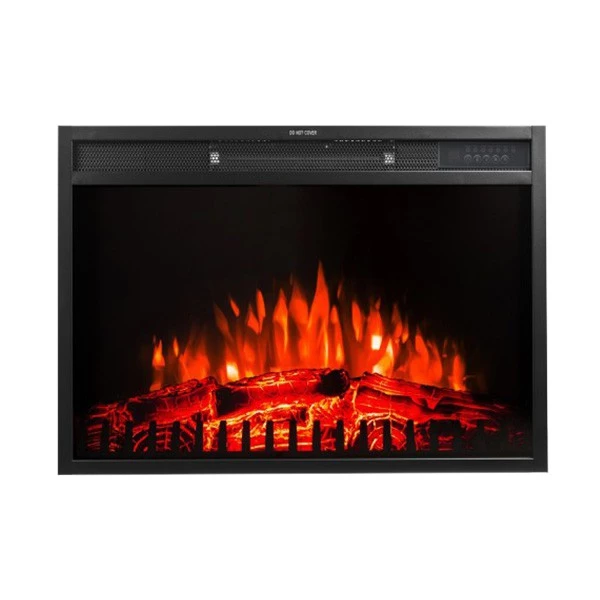 LED Klassisch Einbaukamin - 67 cm | | Einsatz für bestehenden Kamin | Schwarz