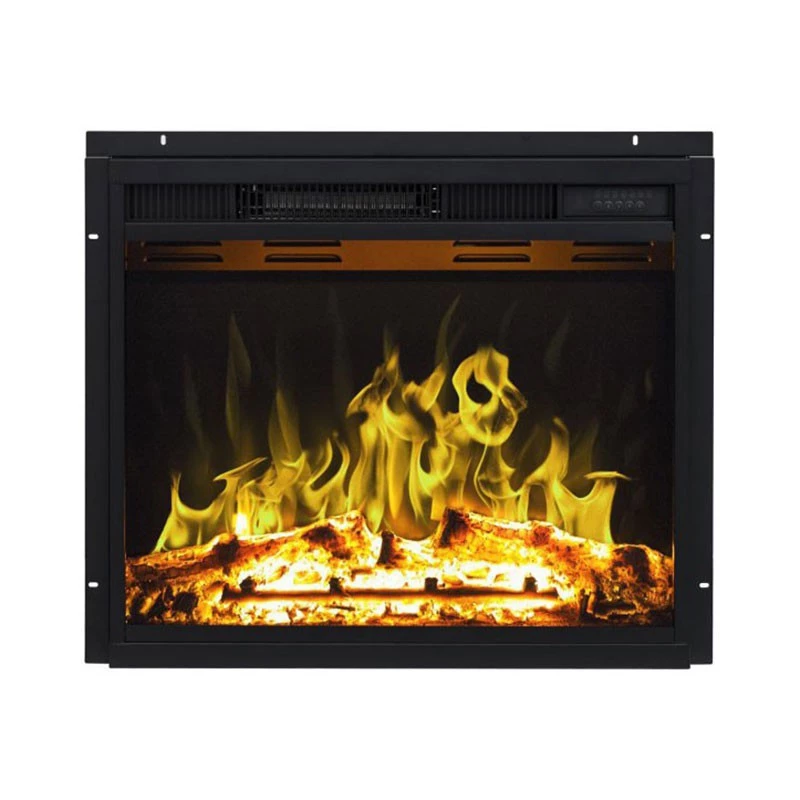 LED Klassisch Einbaukamin - 89 cm | | Einsatz für bestehenden Kamin | Schwarz