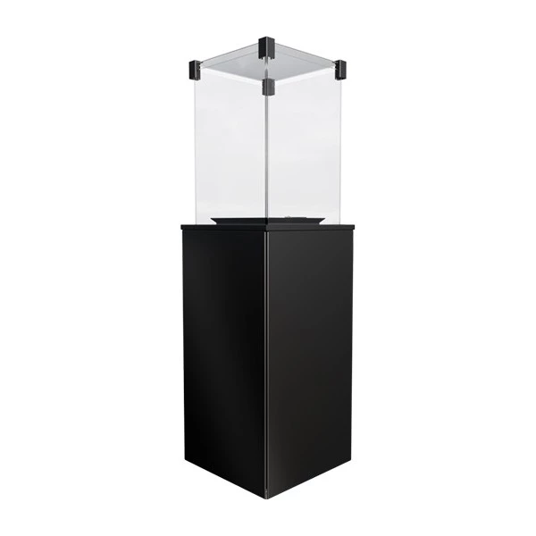 Fernbedienbarer Deluxe Patio Gaskamin Schwarz | | Freistehender Gas Kamin für den Außenbereich | Schwarz