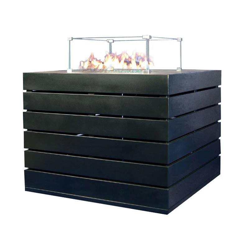 Muztag Madrid Outdoor Feuerstelle | Muztag | Outdoor Tabletop Gas Fireplace | Schwarz