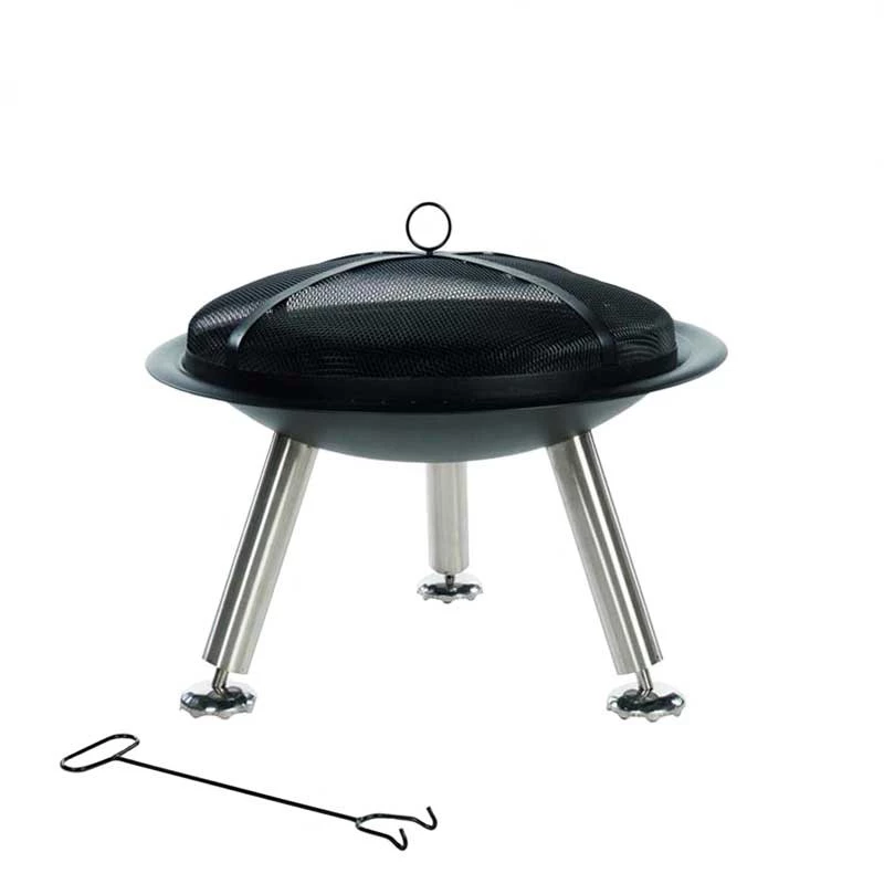 Chicago Feuerstelle - 80 cm | Red Fire | Outdoor Feuerschale | Stahl , Schwarz